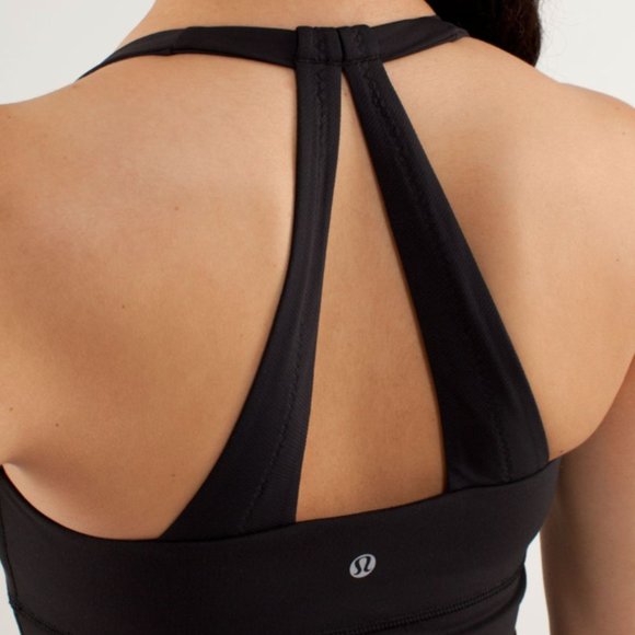 Lululemon Scoop Me Up Black Tank Women's Size 6 As New !! - Picture 3 of 13